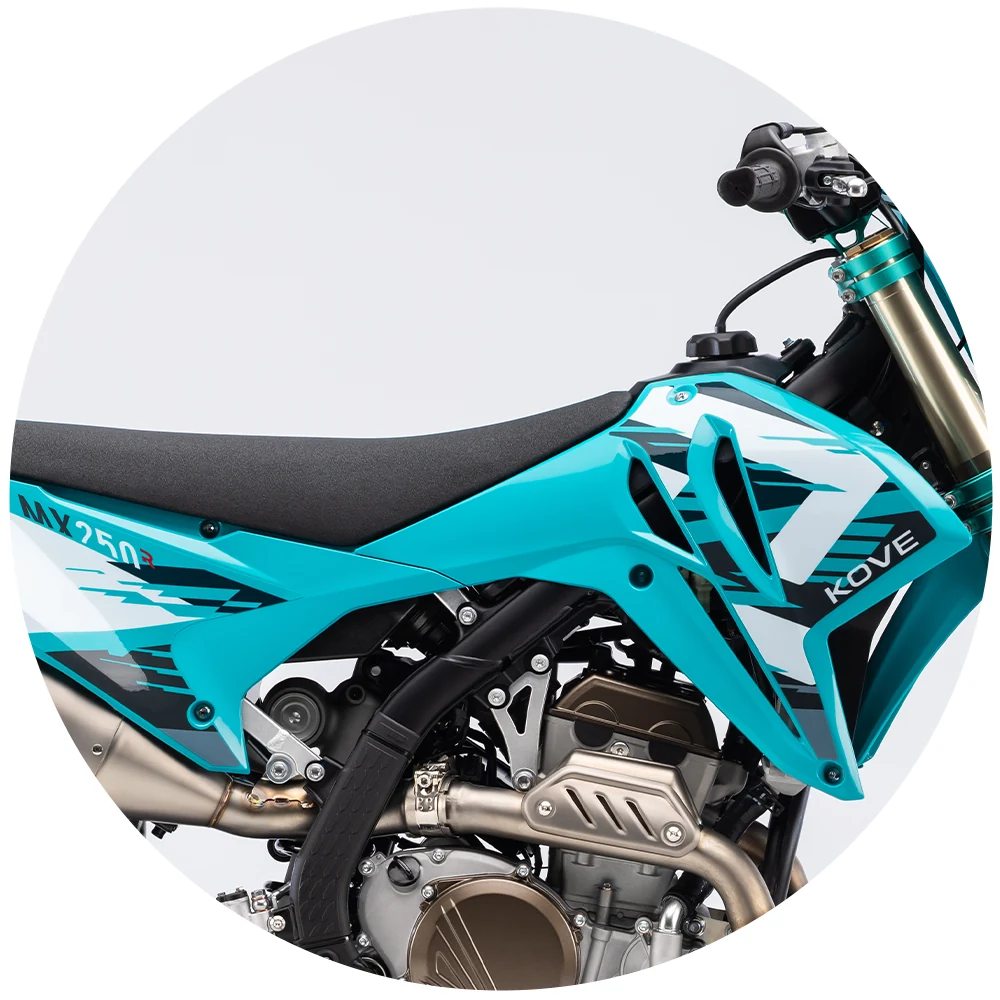 QUADRO DE DUPLA TRAVE E SUBQUADRO EM ALUMÍNO — Kove MX250