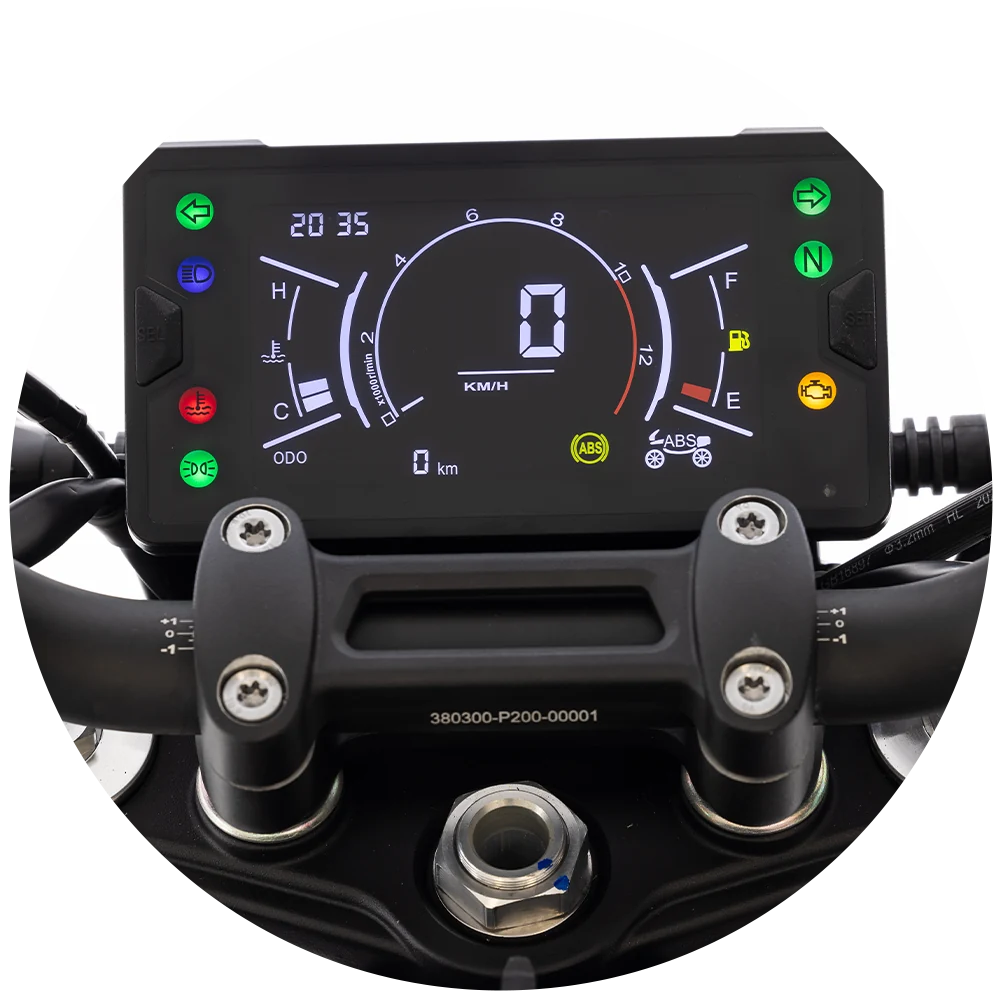 PAINEL DE INSTRUMENTOS LCD A CORES DE 5” — Kove NK 125R