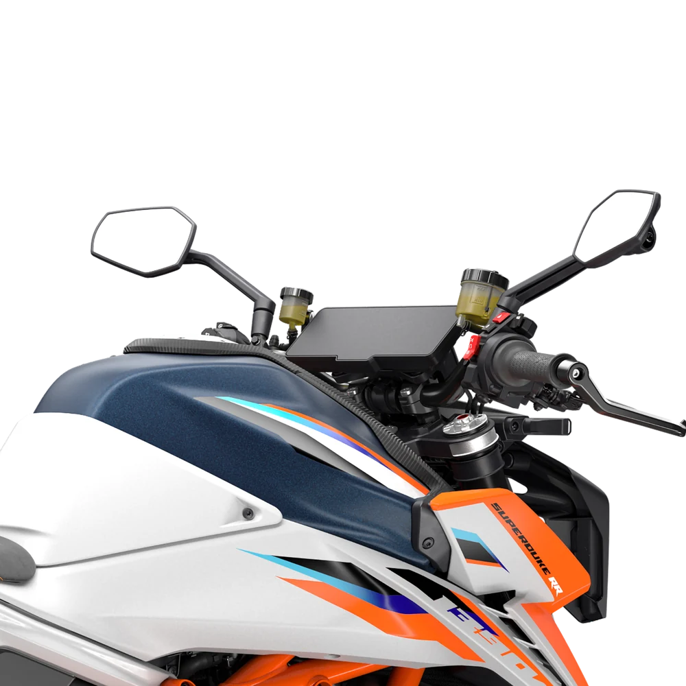 ecrã de telemetria e cronómetro de volta — KTM 1390 Super Duke RR