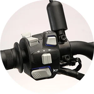 COMANDOS MULTI-FUNÇÕES COM ILUMINAÇÃO INCORPORADA — QJMotor SRK 600 41 kW