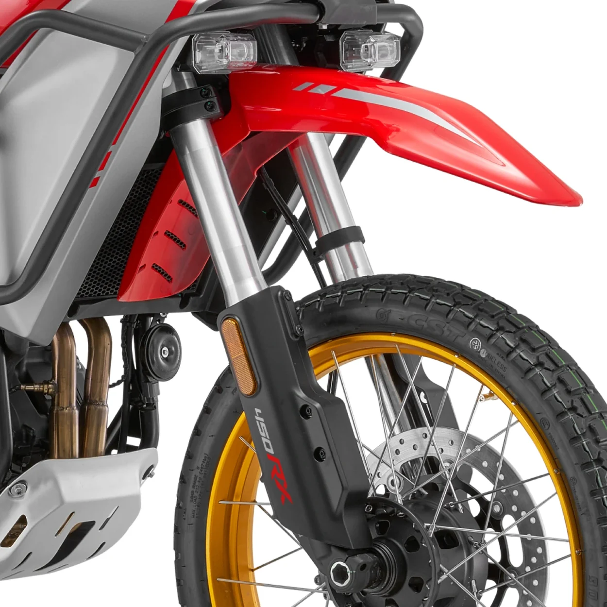 DESIGN FRONTAL COM SUSPENSÃO MARZOCCHI — QJMotor SRT 450RX
