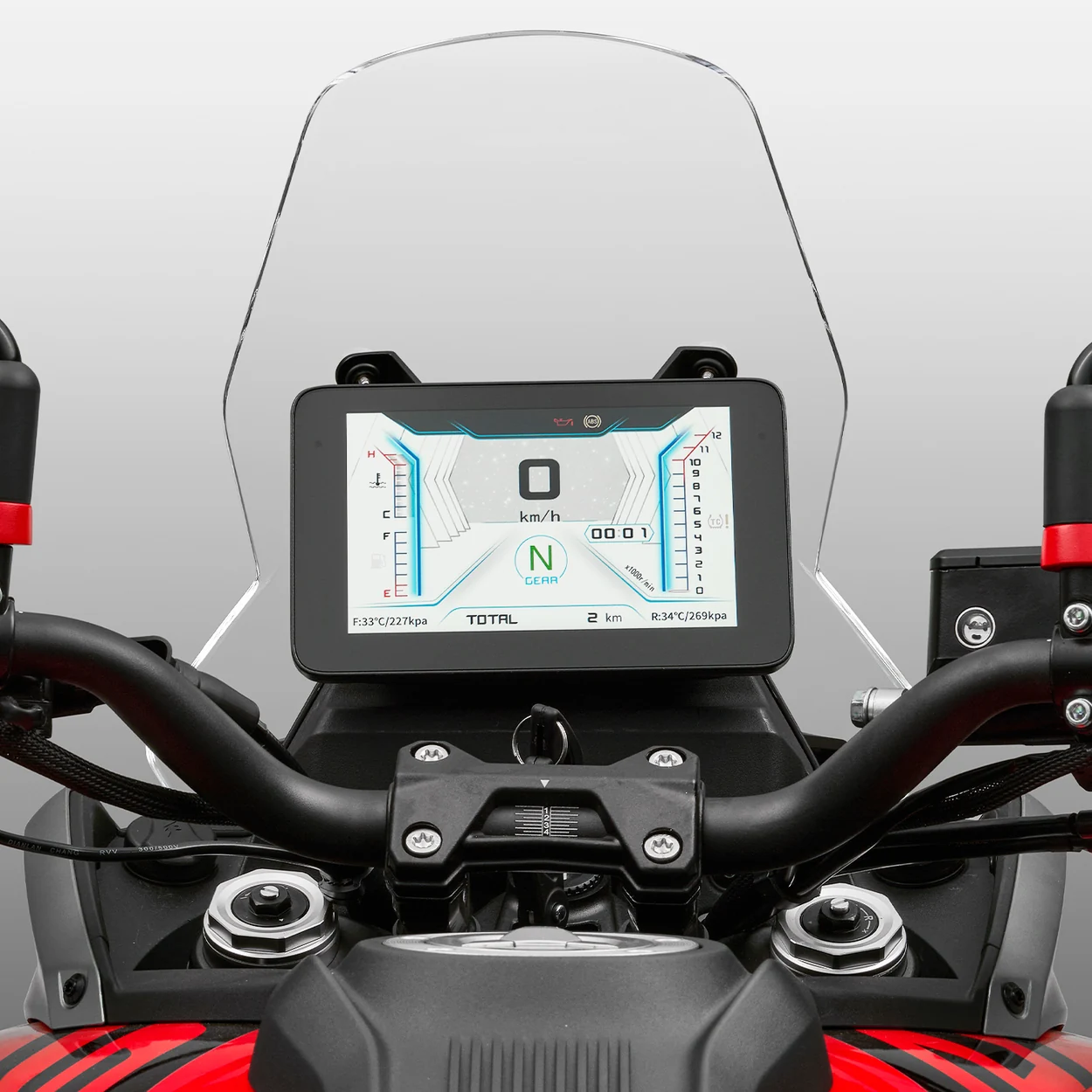 ECRÃ TFT 7" A CORES COM CONECTIVIDADE "MIRRORING" — QJMotor SRT 600SX 35 kW