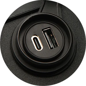 ENTRADA USB E TIPO-C — QJMotor SRT 600SX 41 kW