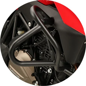 DEFESAS ANTI-QUEDA INCLUÍDAS COMO PADRÃO — QJMotor SRT 700X 54 kW