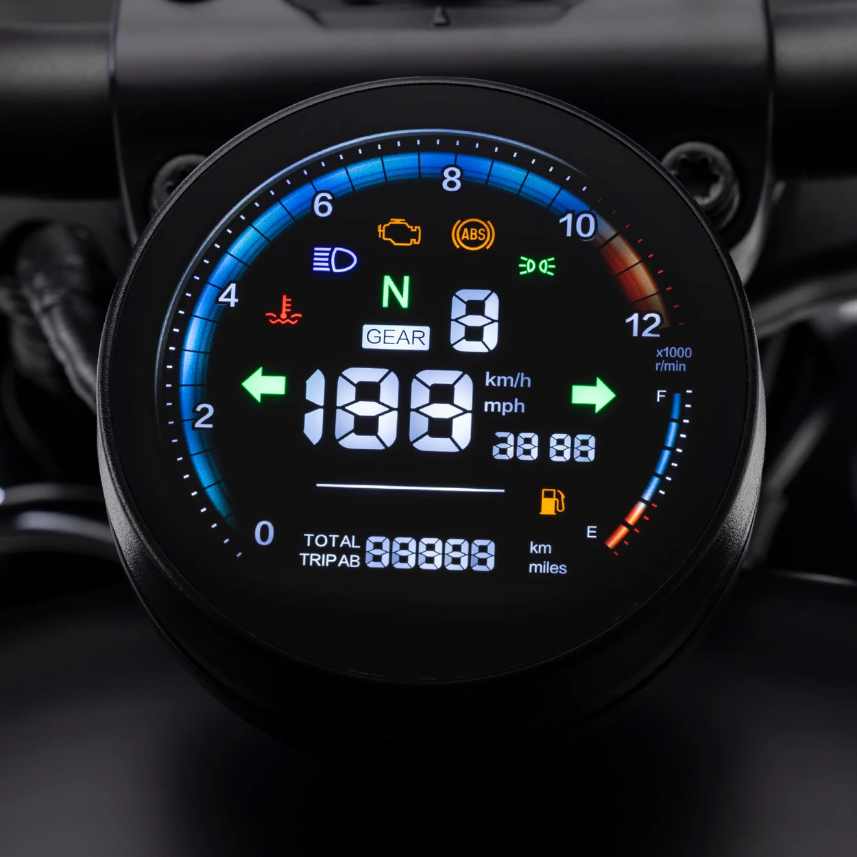 QUADRO DE INSTRUMENTOS COM ECRÃ LCD A CORES — QJMotor SRV 125