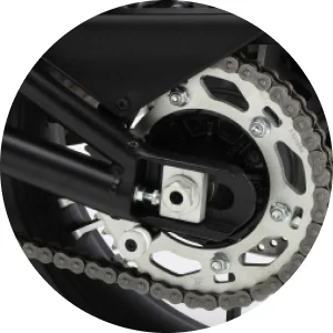 Suporte para montagem do cavalete na roda traseira — QJMotor SRV 550