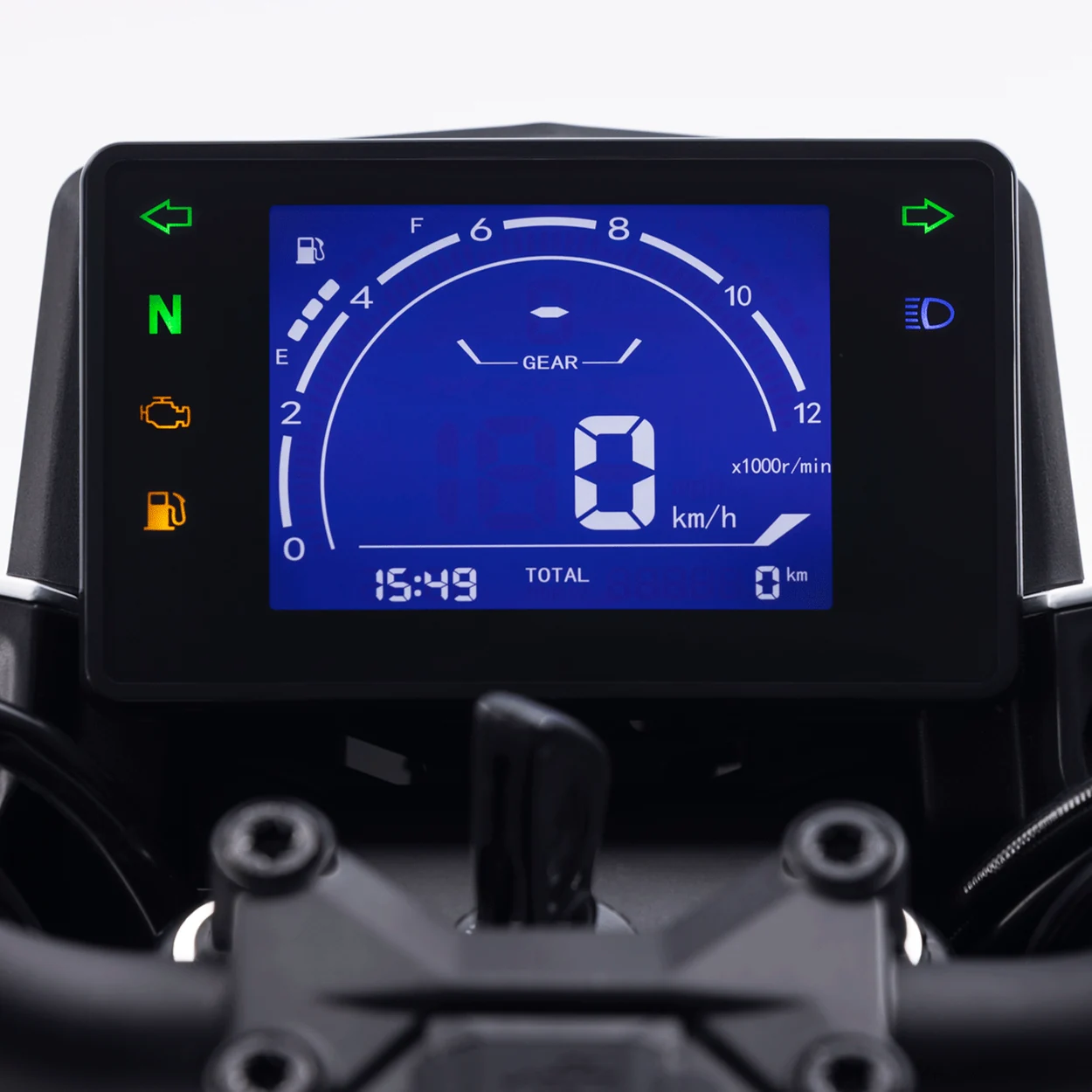 QUADRO DE INSTRUMENTOS COM ECRÃ LCD DE 4” — QJMotor TRX 125